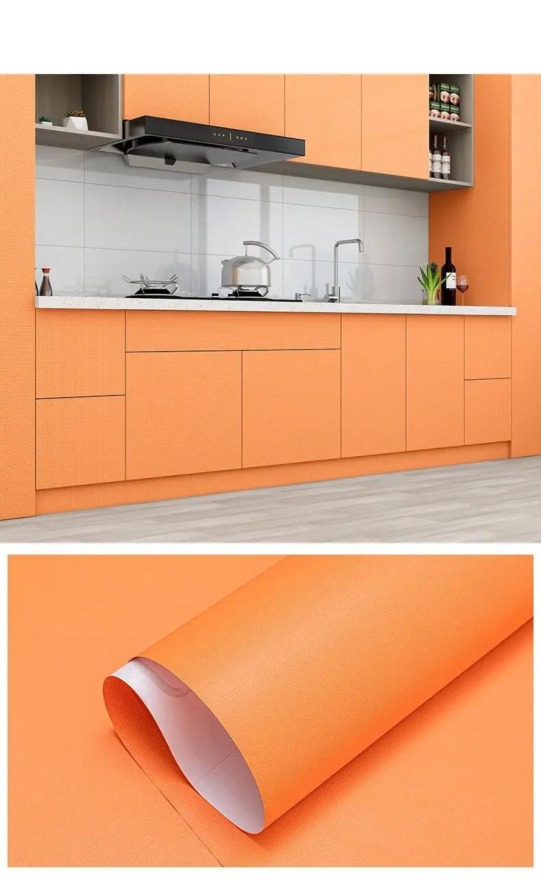 Kitchen Cabinet Oil-proof PVC Thickened Self-adhesive Wallpaper Waterproof Contact Paper Desktop Door Furniture Wall Stickers