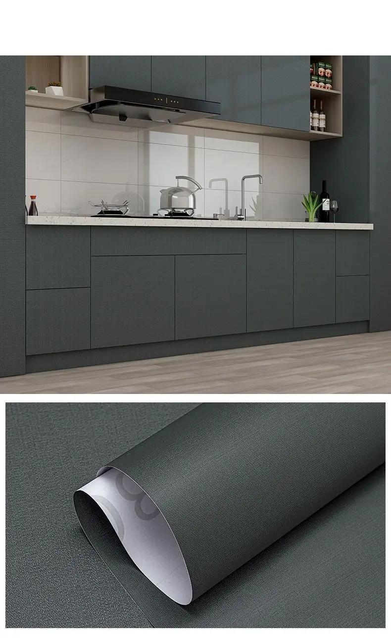 Kitchen Cabinet Oil-proof PVC Thickened Self-adhesive Wallpaper Waterproof Contact Paper Desktop Door Furniture Wall Stickers