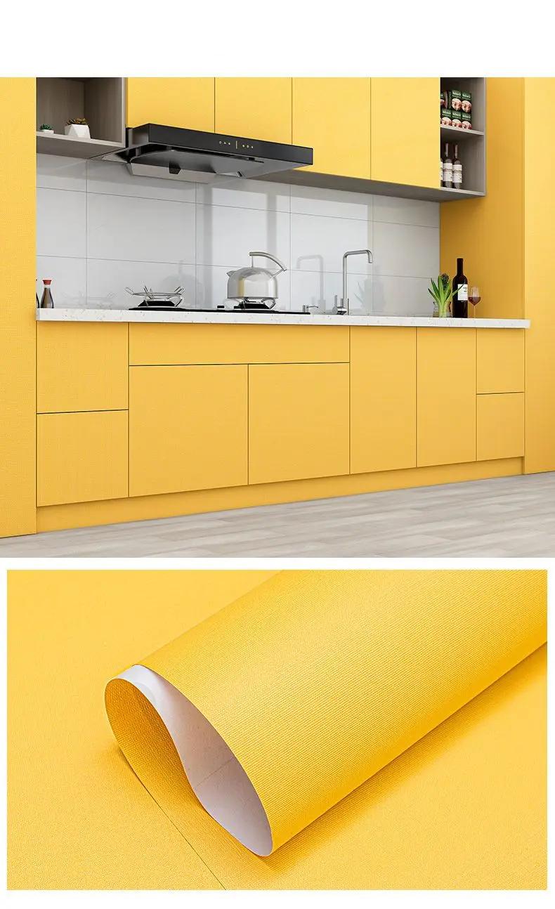 Kitchen Cabinet Oil-proof PVC Thickened Self-adhesive Wallpaper Waterproof Contact Paper Desktop Door Furniture Wall Stickers