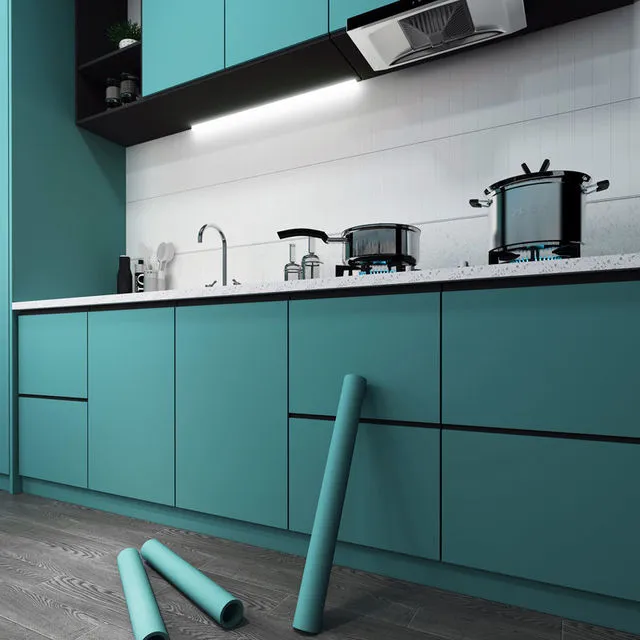 Kitchen Cabinet Oil-proof PVC Thickened Self-adhesive Wallpaper Waterproof Contact Paper Desktop Door Furniture Wall Stickers