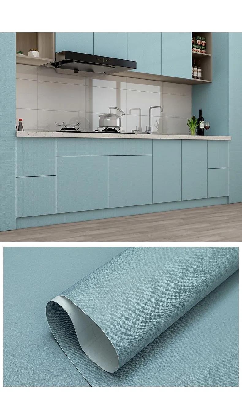 Kitchen Cabinet Oil-proof PVC Thickened Self-adhesive Wallpaper Waterproof Contact Paper Desktop Door Furniture Wall Stickers