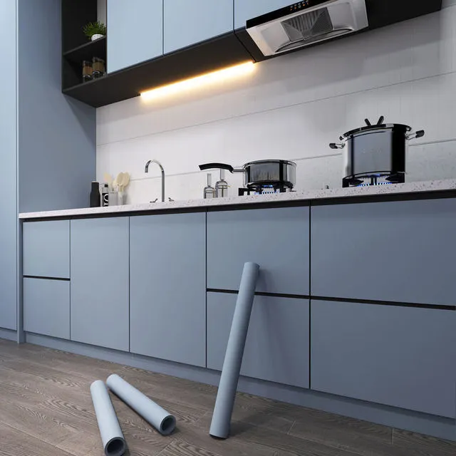 Kitchen Cabinet Oil-proof PVC Thickened Self-adhesive Wallpaper Waterproof Contact Paper Desktop Door Furniture Wall Stickers