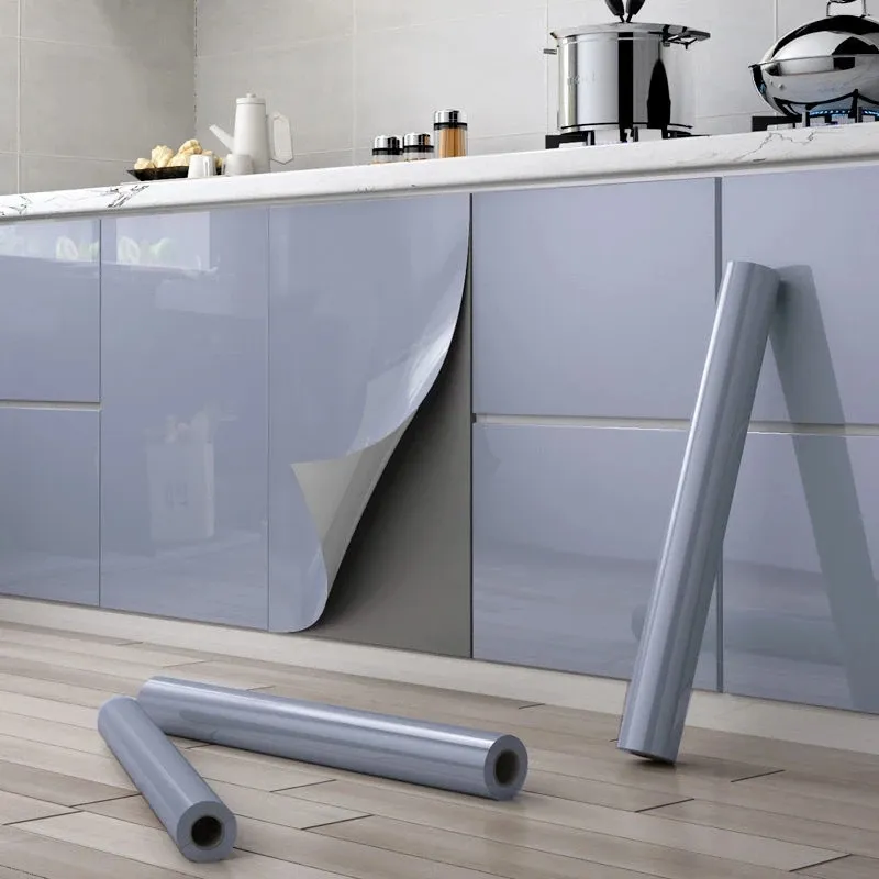 Kitchen Cabinet Oil-proof PVC Thickened Self-adhesive Wallpaper Waterproof Contact Paper Desktop Door Furniture Wall Stickers