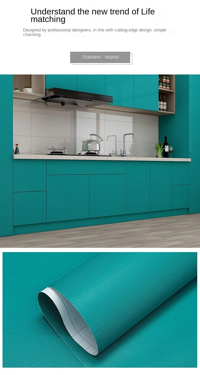 Kitchen Cabinet Oil-proof PVC Thickened Self-adhesive Wallpaper Waterproof Contact Paper Desktop Door Furniture Wall Stickers