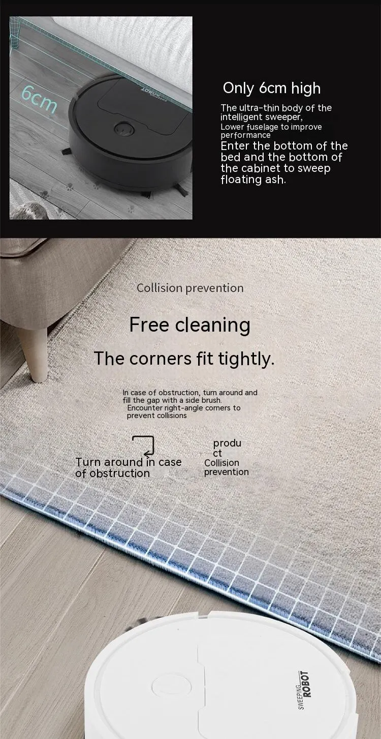 Mart Sweeping Robot Household Mini Intelligent Sweeping Robot Sweeping Dragging Suction AllinOne Machine
