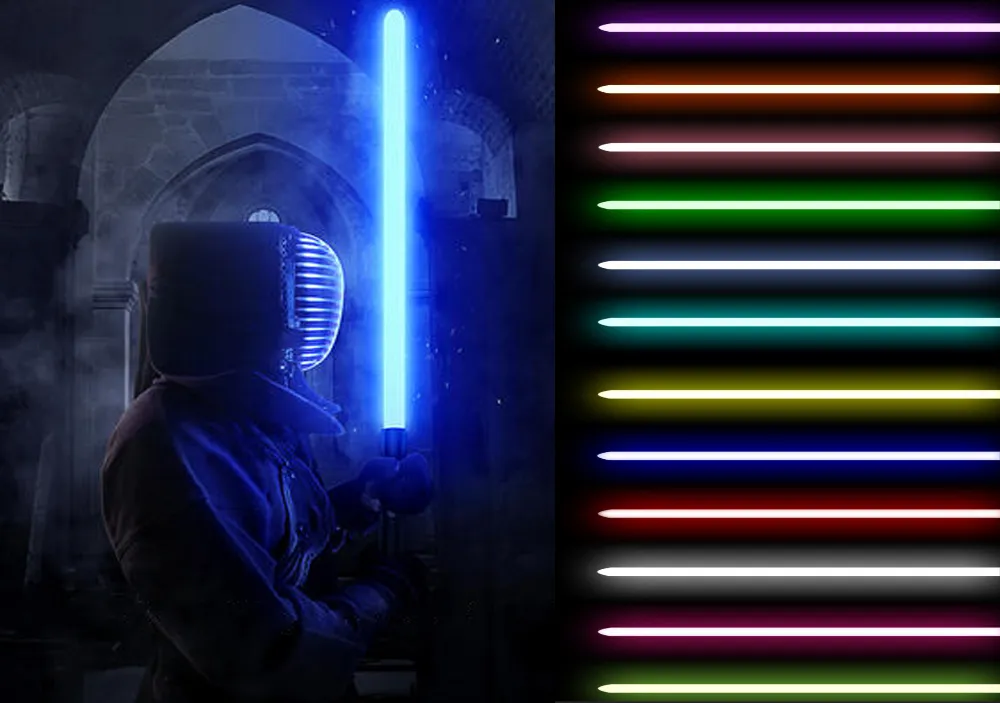 RGB Metal Lightsaber Laser Sword Sabre De Luz FOC Rave Weapon Dueling Flashing Toy 7 Color Changing Kpop Lightstick