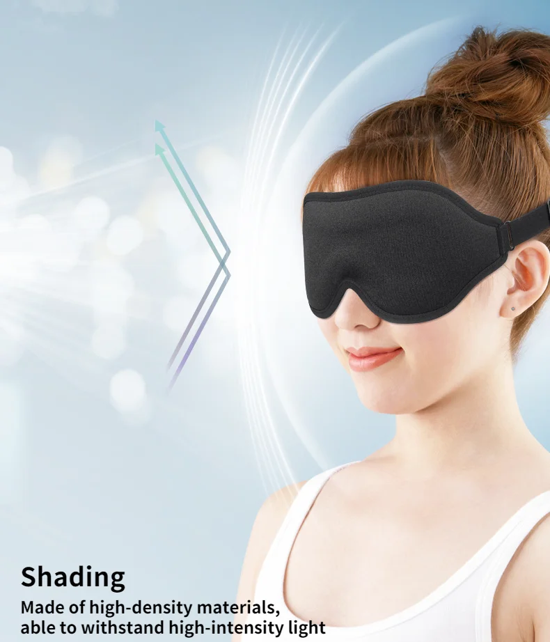 3D Memory Foam Silk Sleep Mask Soft Eye Patches Comfort Three Dimensiona Design Face Sleeping Mask Eyeshade Breathable Women Men
