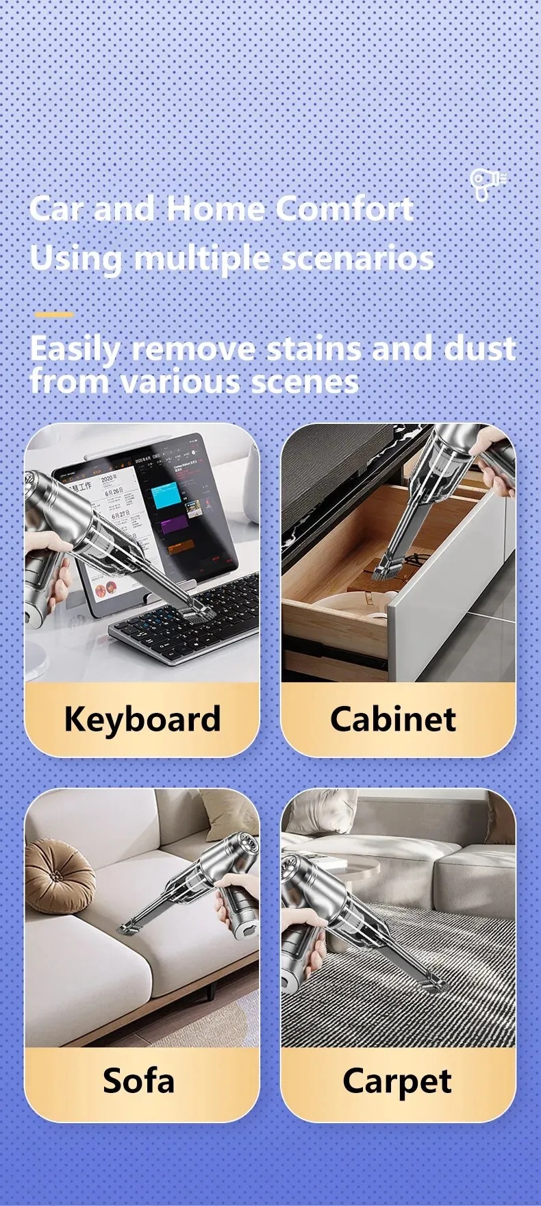 2023 12000Pa Wireless Hand-Held Vehicle Vacuum Handheld Mini Portable Robot Cleaner For Car Home Desktop Keyboard Cleaning 2023 12000Pa Wireless Hand-Held Vehicle Vacuum Handheld Mini Portable Robot Cleaner For Car Home Desktop Keyboard Cleaning