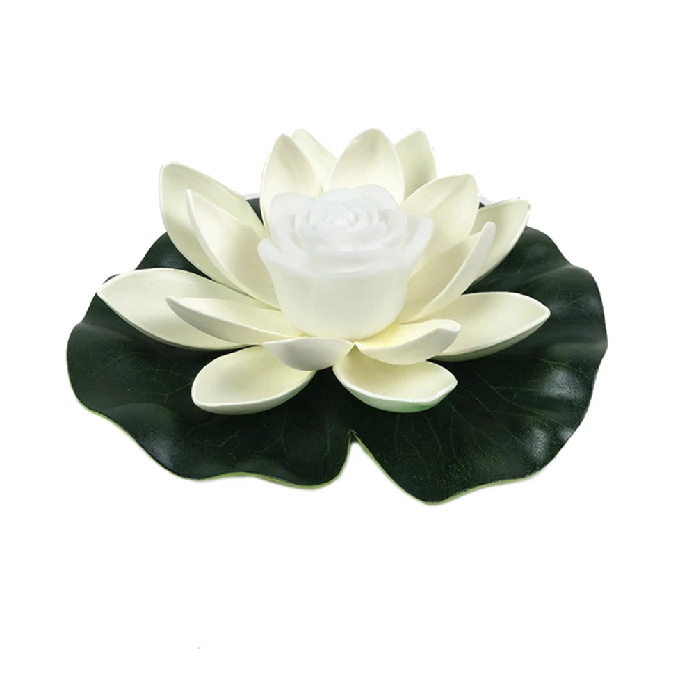 LED Waterproof Floating Lotus Light Lily Flower Night Lamp Artificial Flower Lamp Outdoor Garden Lighting Landscape Decoration