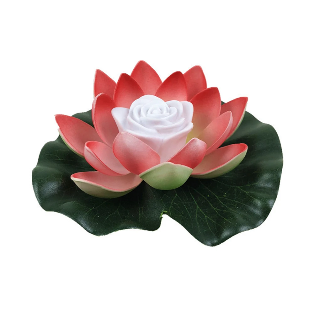 LED Waterproof Floating Lotus Light Lily Flower Night Lamp Artificial Flower Lamp Outdoor Garden Lighting Landscape Decoration