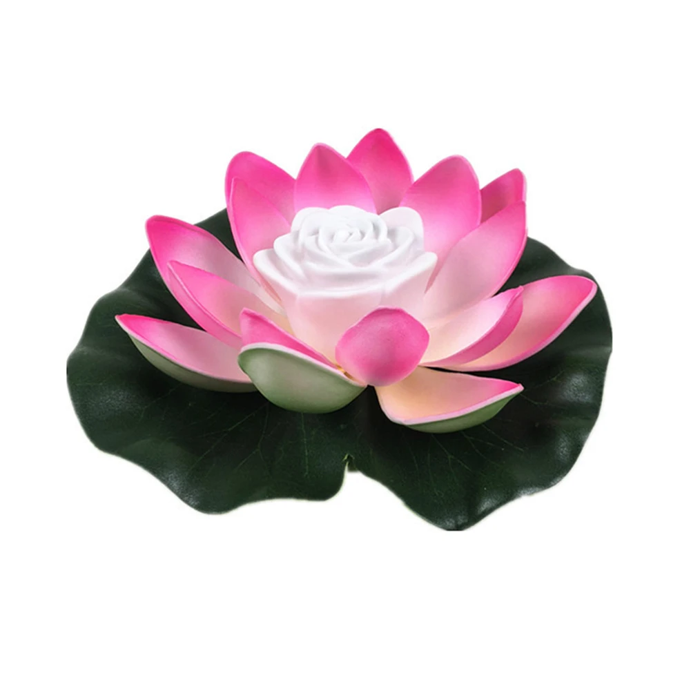 LED Waterproof Floating Lotus Light Lily Flower Night Lamp Artificial Flower Lamp Outdoor Garden Lighting Landscape Decoration