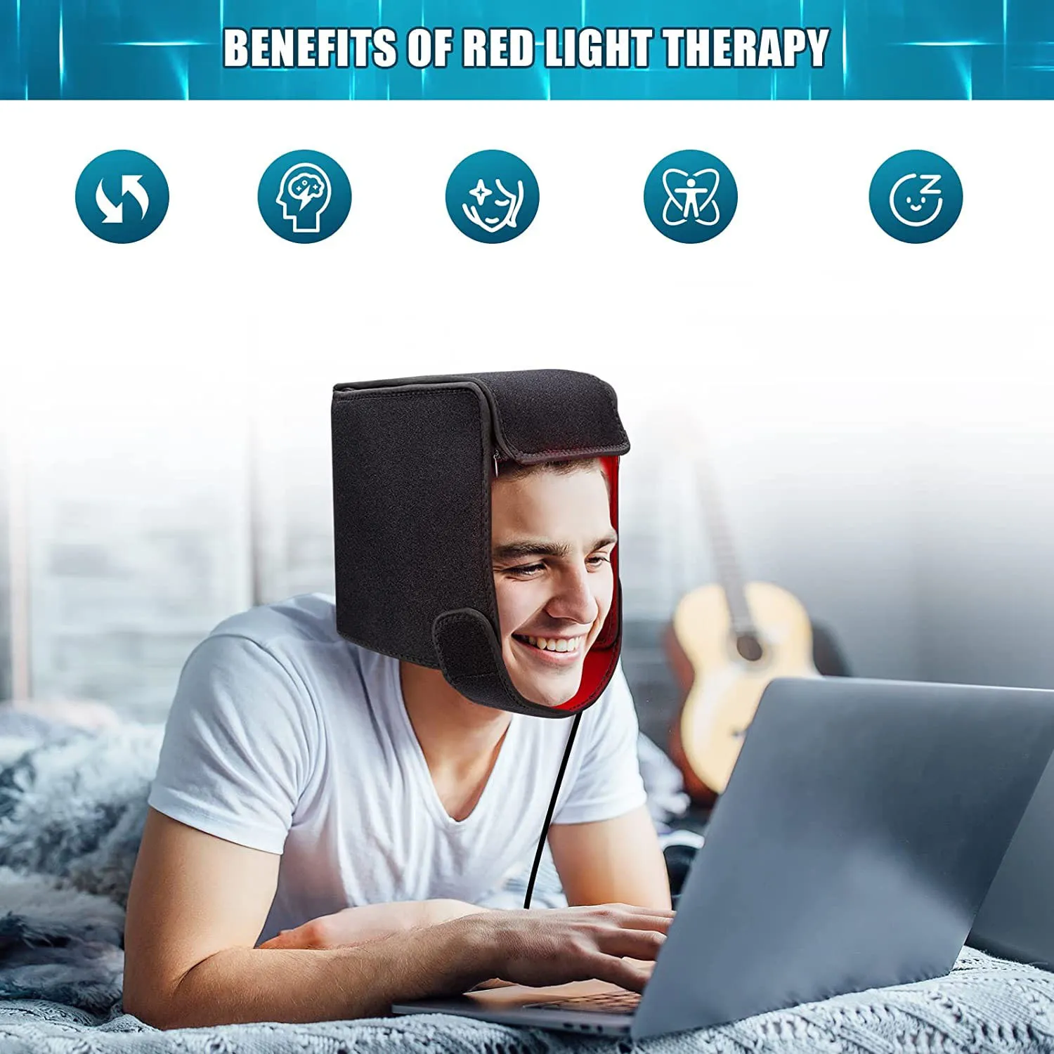 LED Red Light Therapy Hat For Hair Growth Red & Infrared Light Hair Growth Cap For Hair Loss Promote Hair Fast Regrow Care Cap