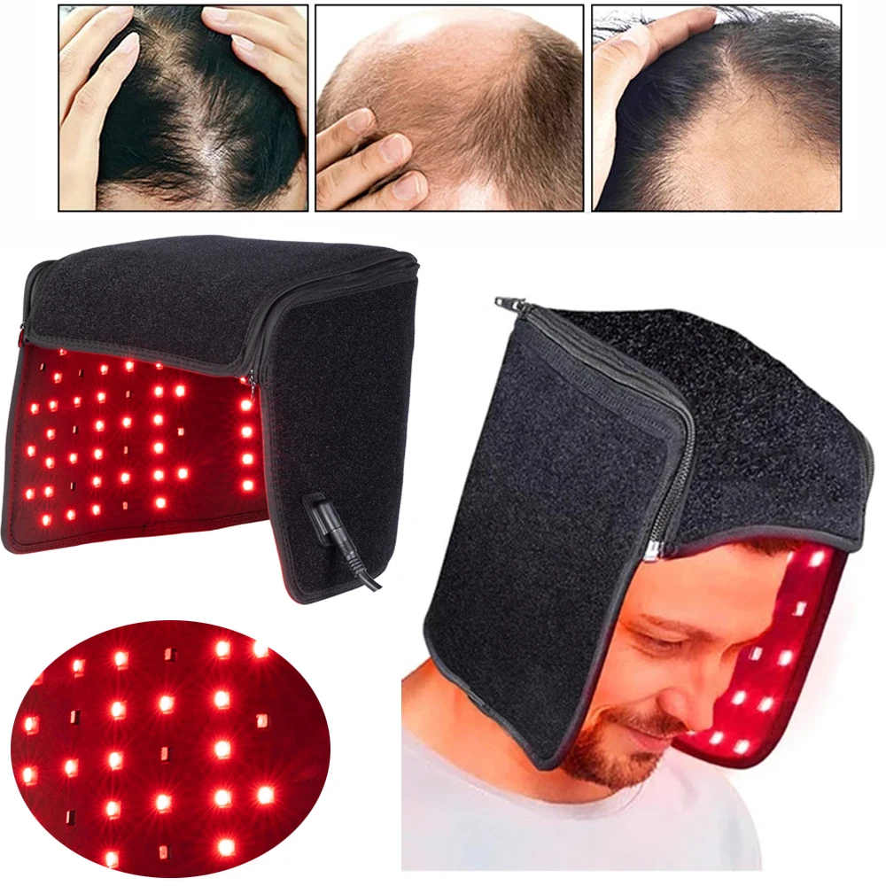 LED Red Light Therapy Hat For Hair Growth Red & Infrared Light Hair Growth Cap For Hair Loss Promote Hair Fast Regrow Care Cap