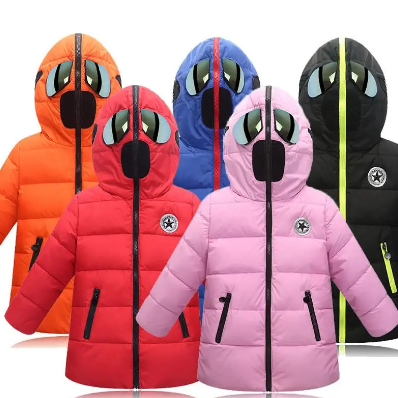 Children down jacket Winter Boy Jacket With Glasses For Girl Korean Clothes Thickening Down Cotton Children's clothing 4 -12y