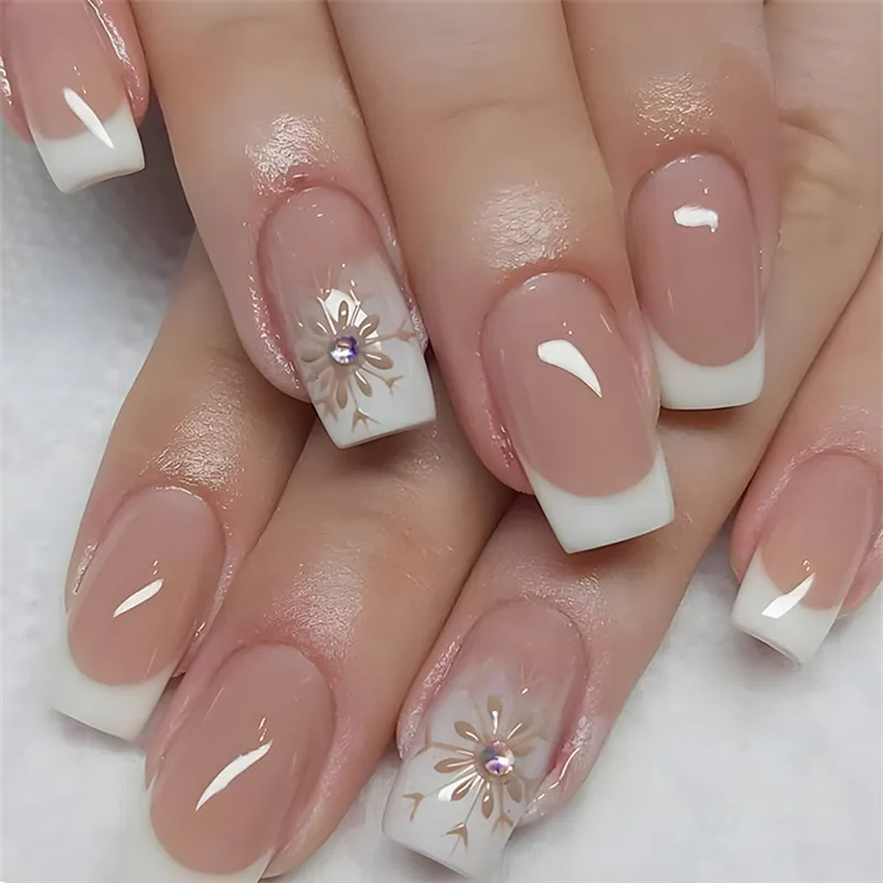 24pcs/Box Nails Fake Press On Accessories Art Reusable Adhesive False Supplies Charms Products Stylist Decorated False Nails