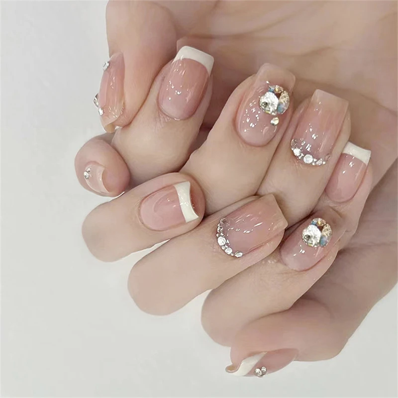 24pcs/Box Nails Fake Press On Accessories Art Reusable Adhesive False Supplies Charms Products Stylist Decorated False Nails