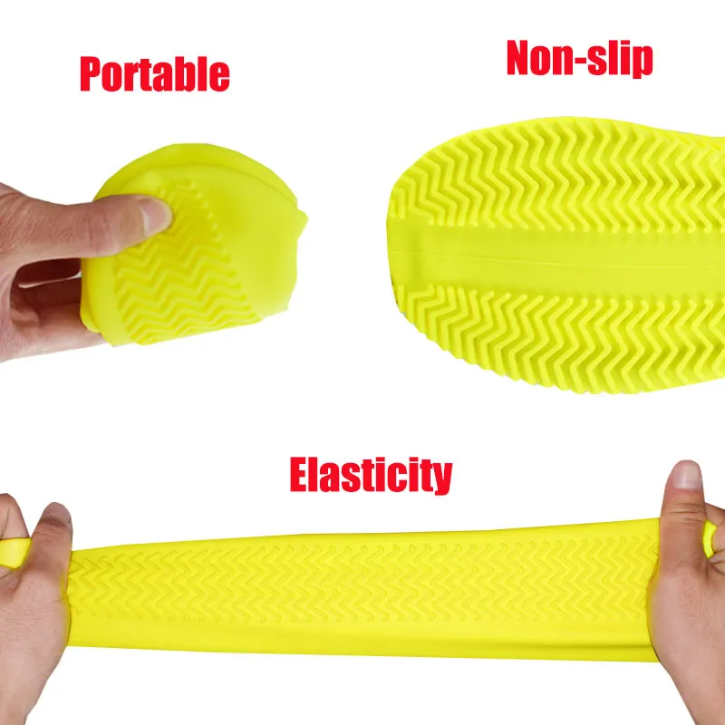 1 Pair Waterproof Non-slip Silicone Shoe High Elastic Wear-resistant Unisex Rain Boots for Outdoor Rainy Day Reusable Shoe Cover 1 Pair Waterproof Non-slip Silicone Shoe High Elastic Wear-resistant Unisex Rain Boots for Outdoor Rainy Day Reusable Shoe Cover