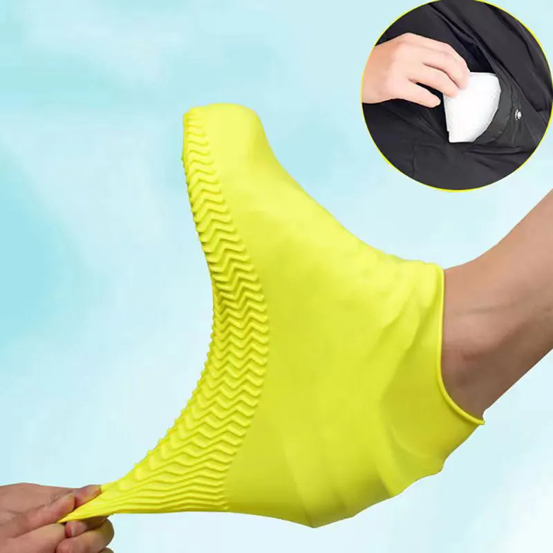 1 Pair Waterproof Non-slip Silicone Shoe High Elastic Wear-resistant Unisex Rain Boots for Outdoor Rainy Day Reusable Shoe Cover 1 Pair Waterproof Non-slip Silicone Shoe High Elastic Wear-resistant Unisex Rain Boots for Outdoor Rainy Day Reusable Shoe Cover