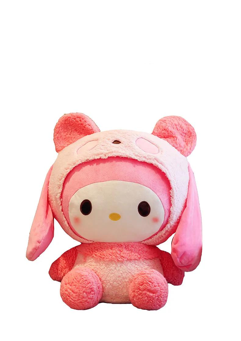 Oversized Sanrio My Melody Transform Into A Panda Throw Pillow Plush Stuffed Kawaii Doll Plush Toy Kuromi Hello Kitty Plush Gift