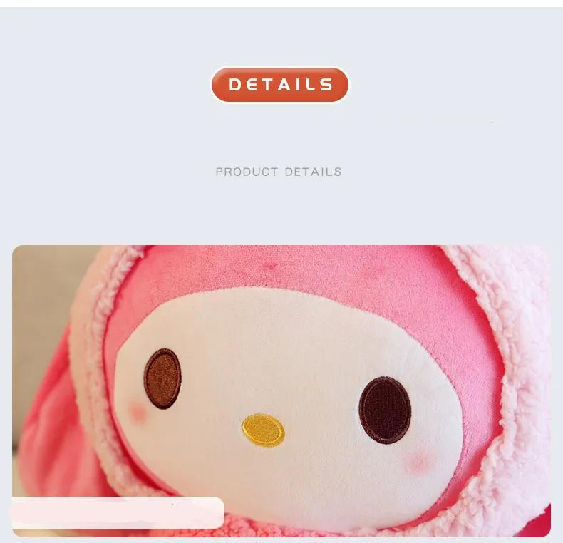Oversized Sanrio My Melody Transform Into A Panda Throw Pillow Plush Stuffed Kawaii Doll Plush Toy Kuromi Hello Kitty Plush Gift