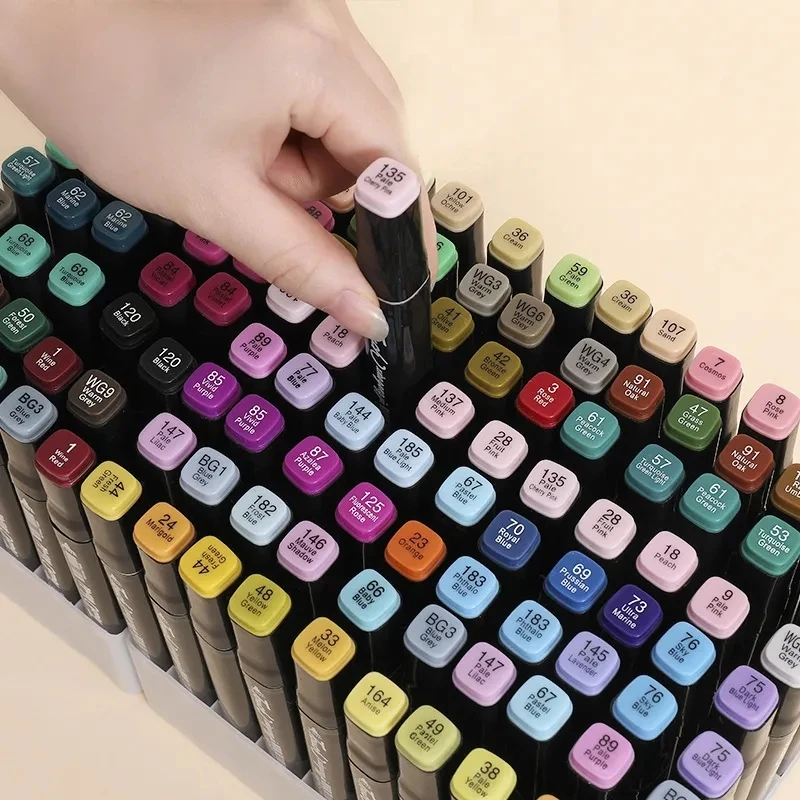2023 Kids Drawing Toys Double Headed Art Marker Pen Set for Draw Sketching Alcohol Oily Based Markers Graffiti Manga Supplies