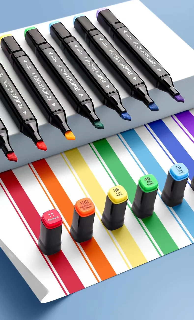 2023 Kids Drawing Toys Double Headed Art Marker Pen Set for Draw Sketching Alcohol Oily Based Markers Graffiti Manga Supplies