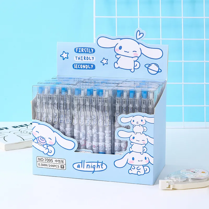 Sanrio 12pcs Cartoon Gel Pen Kawaii Hello Kitty Kuromi Cinnamoroll Stationery 0.5 Black With Metal Hook Office Write Cute Pens Sanrio 12pcs Cartoon Gel Pen Kawaii Hello Kitty Kuromi Cinnamoroll Stationery 0.5 Black With Metal Hook Office Write Cute Pens