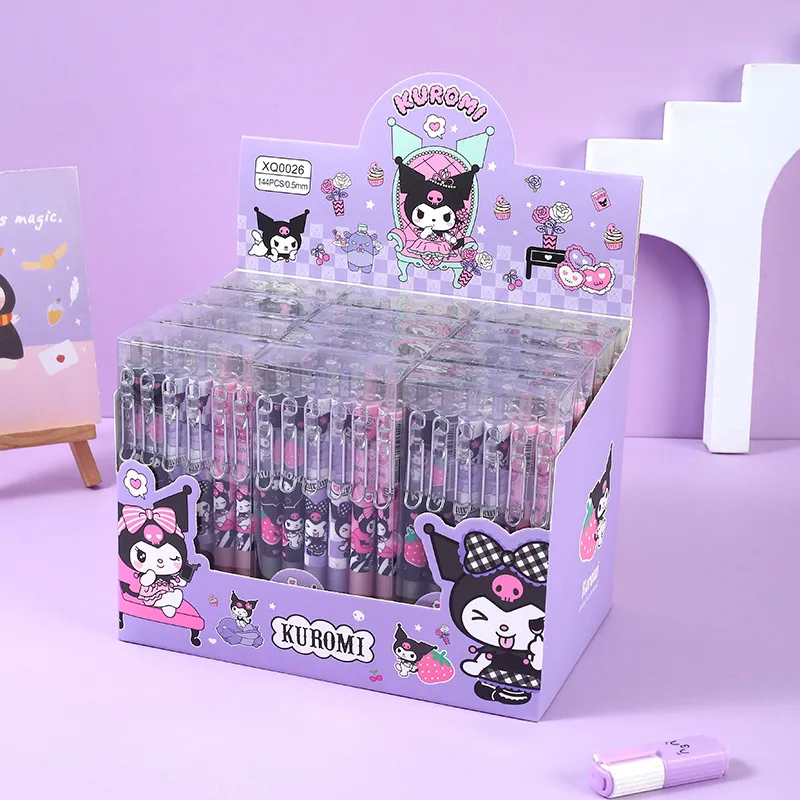 Sanrio 12pcs Cartoon Gel Pen Kawaii Hello Kitty Kuromi Cinnamoroll Stationery 0.5 Black With Metal Hook Office Write Cute Pens Sanrio 12pcs Cartoon Gel Pen Kawaii Hello Kitty Kuromi Cinnamoroll Stationery 0.5 Black With Metal Hook Office Write Cute Pens