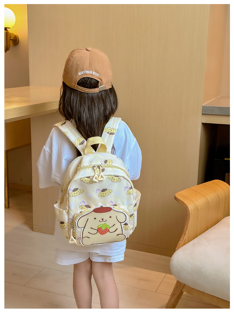Sanrio Kids Schoolbag Backpack Hello Kitty Kuromi Cinnamoroll Printed Oxford Cloth Kindergarten Girl Backpack School Supplies