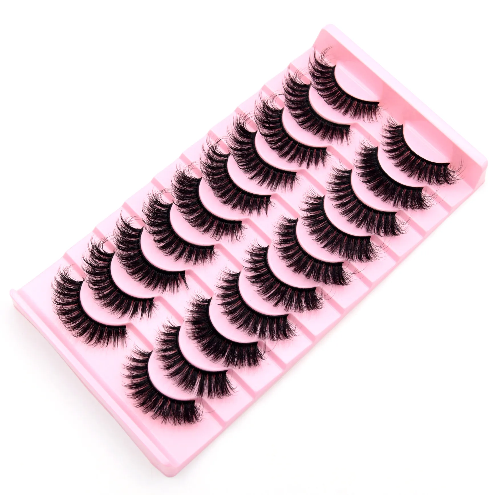 10 Pairs Eyelashes Natural Long 3D Mink Lashes Fluffy Volume Mink False Eyelashes Cruelty Free Wispy Lashes Makeup Cilios Q01