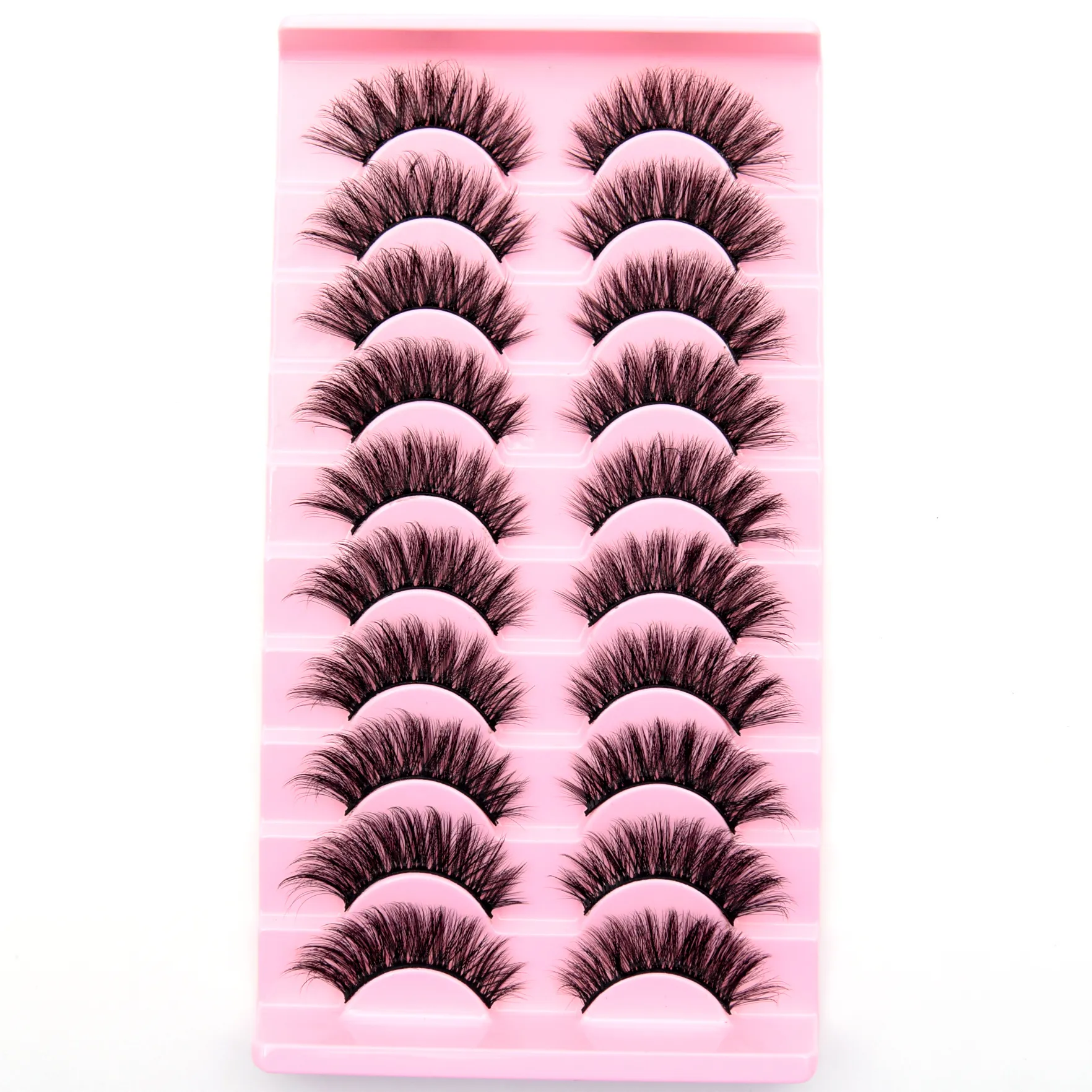 10 Pairs Eyelashes Natural Long 3D Mink Lashes Fluffy Volume Mink False Eyelashes Cruelty Free Wispy Lashes Makeup Cilios Q01