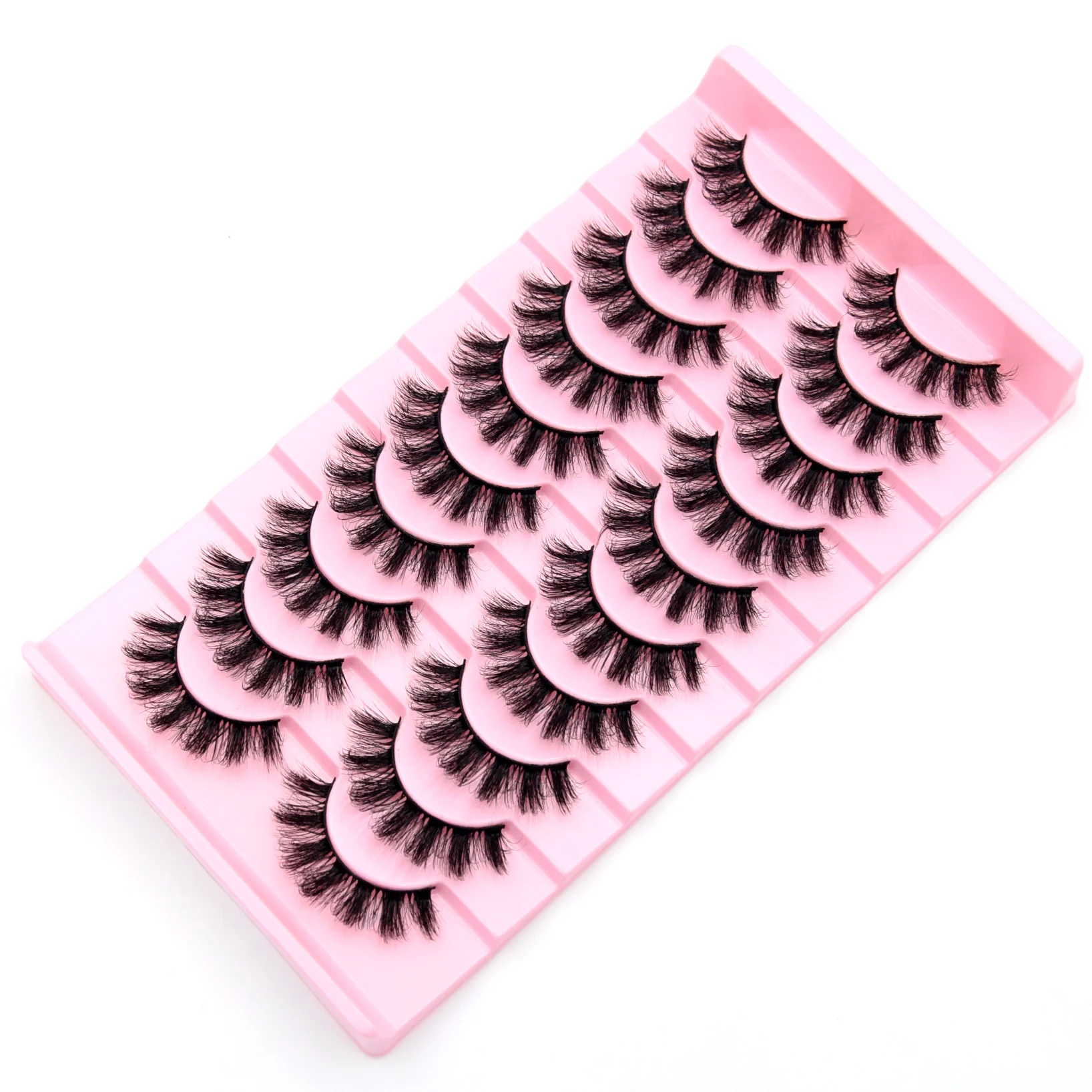 10 Pairs Eyelashes Natural Long 3D Mink Lashes Fluffy Volume Mink False Eyelashes Cruelty Free Wispy Lashes Makeup Cilios Q01