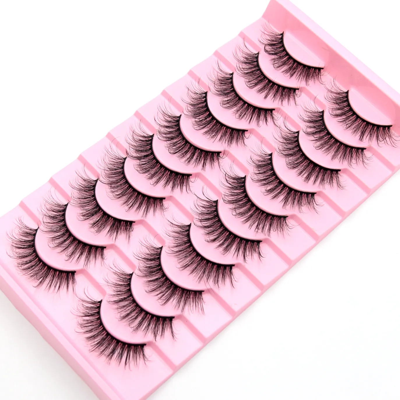 10 Pairs Eyelashes Natural Long 3D Mink Lashes Fluffy Volume Mink False Eyelashes Cruelty Free Wispy Lashes Makeup Cilios Q01