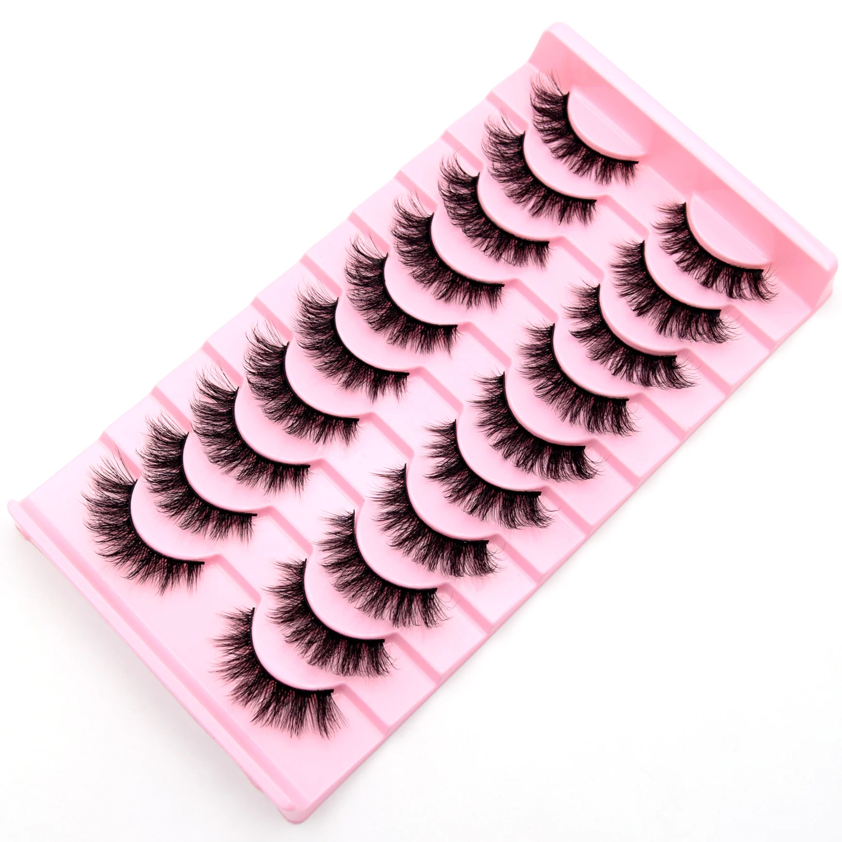 10 Pairs Eyelashes Natural Long 3D Mink Lashes Fluffy Volume Mink False Eyelashes Cruelty Free Wispy Lashes Makeup Cilios Q01