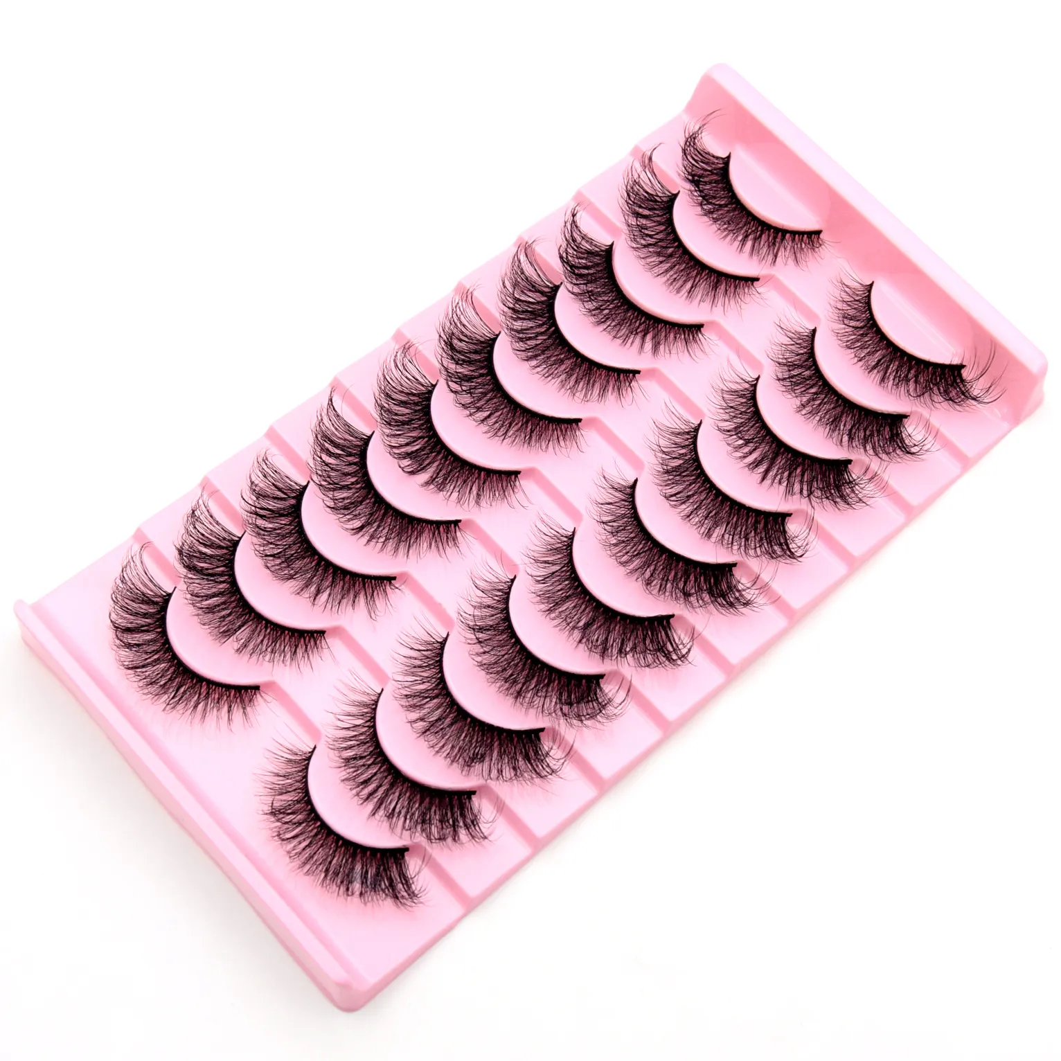 10 Pairs Eyelashes Natural Long 3D Mink Lashes Fluffy Volume Mink False Eyelashes Cruelty Free Wispy Lashes Makeup Cilios Q01