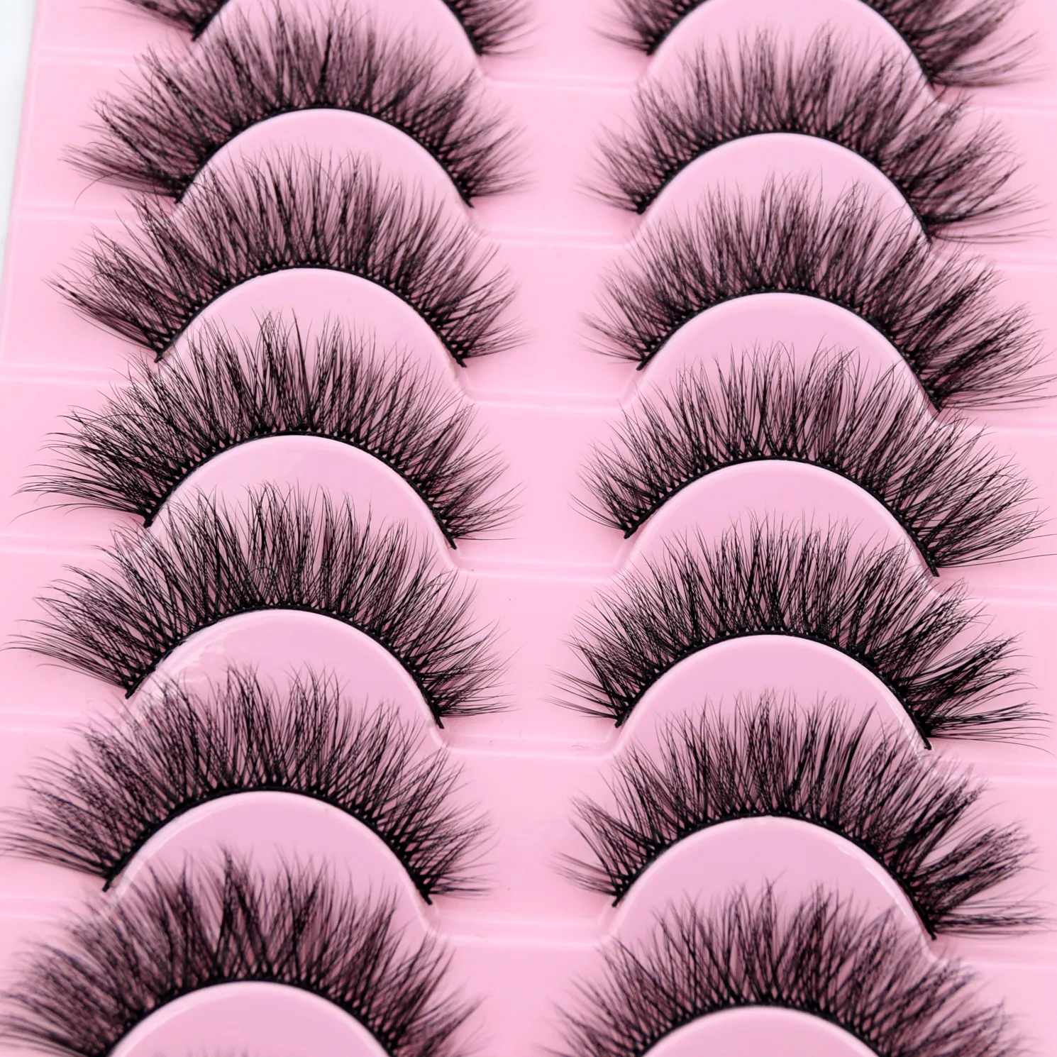 10 Pairs Eyelashes Natural Long 3D Mink Lashes Fluffy Volume Mink False Eyelashes Cruelty Free Wispy Lashes Makeup Cilios Q01