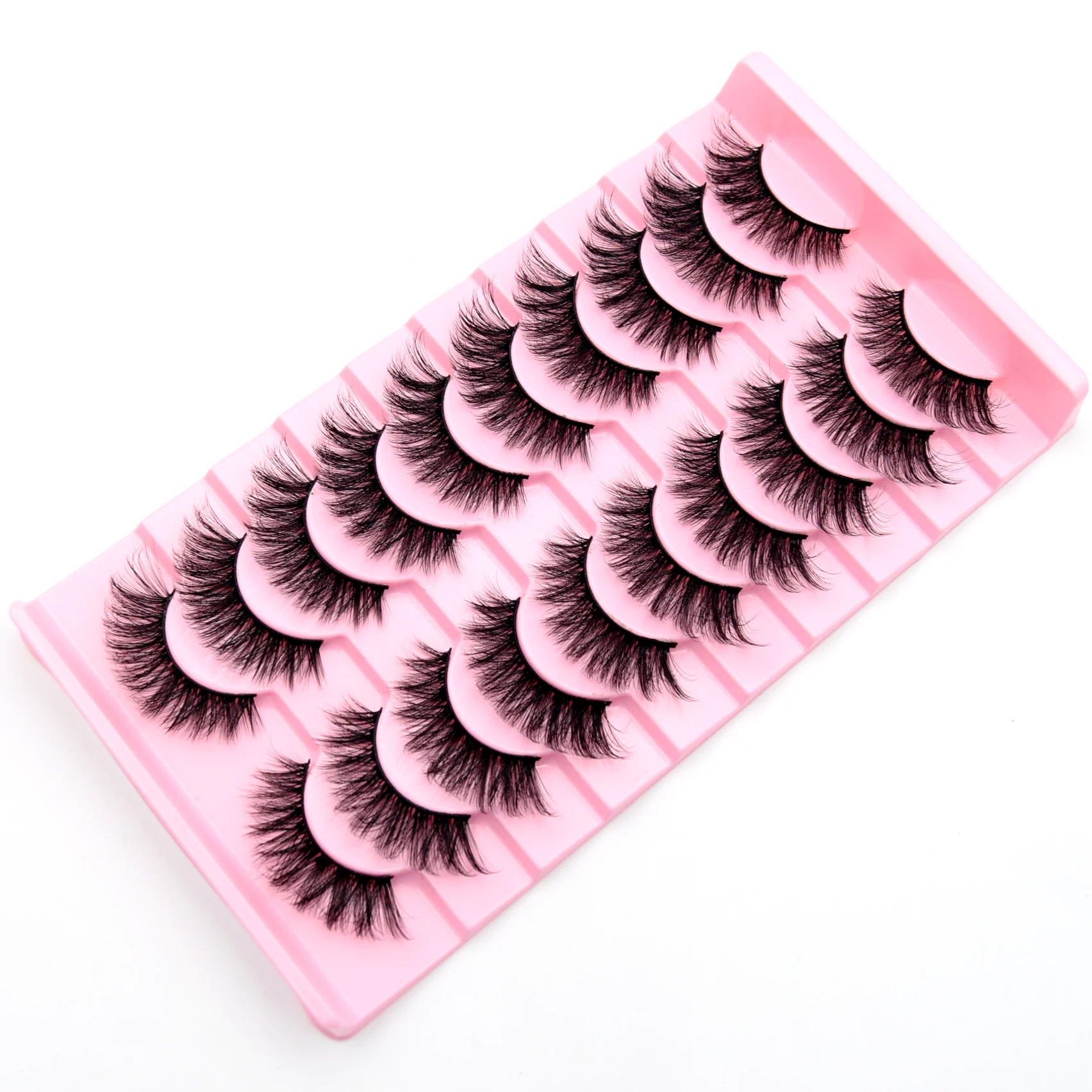 10 Pairs Eyelashes Natural Long 3D Mink Lashes Fluffy Volume Mink False Eyelashes Cruelty Free Wispy Lashes Makeup Cilios Q01