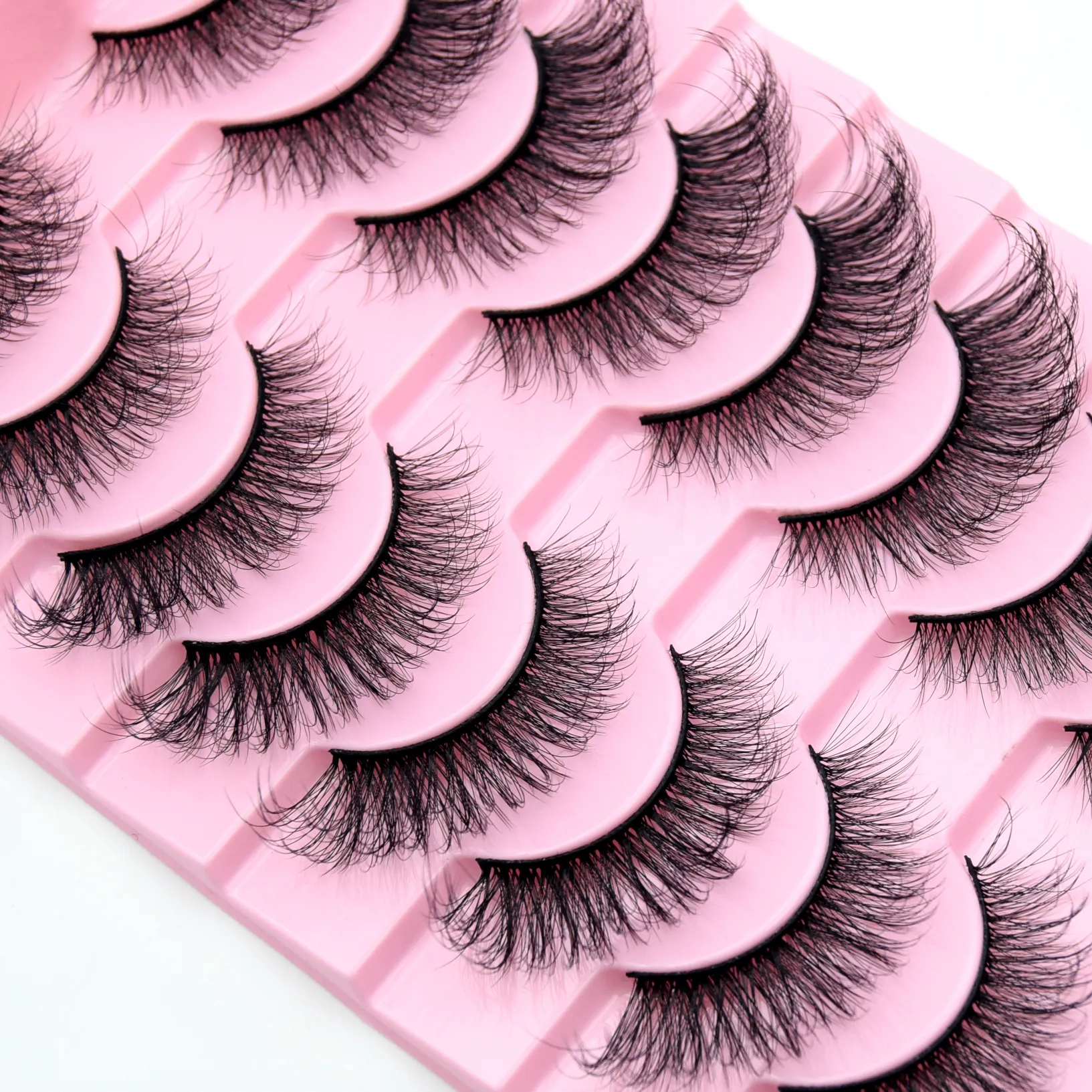 10 Pairs Eyelashes Natural Long 3D Mink Lashes Fluffy Volume Mink False Eyelashes Cruelty Free Wispy Lashes Makeup Cilios Q01