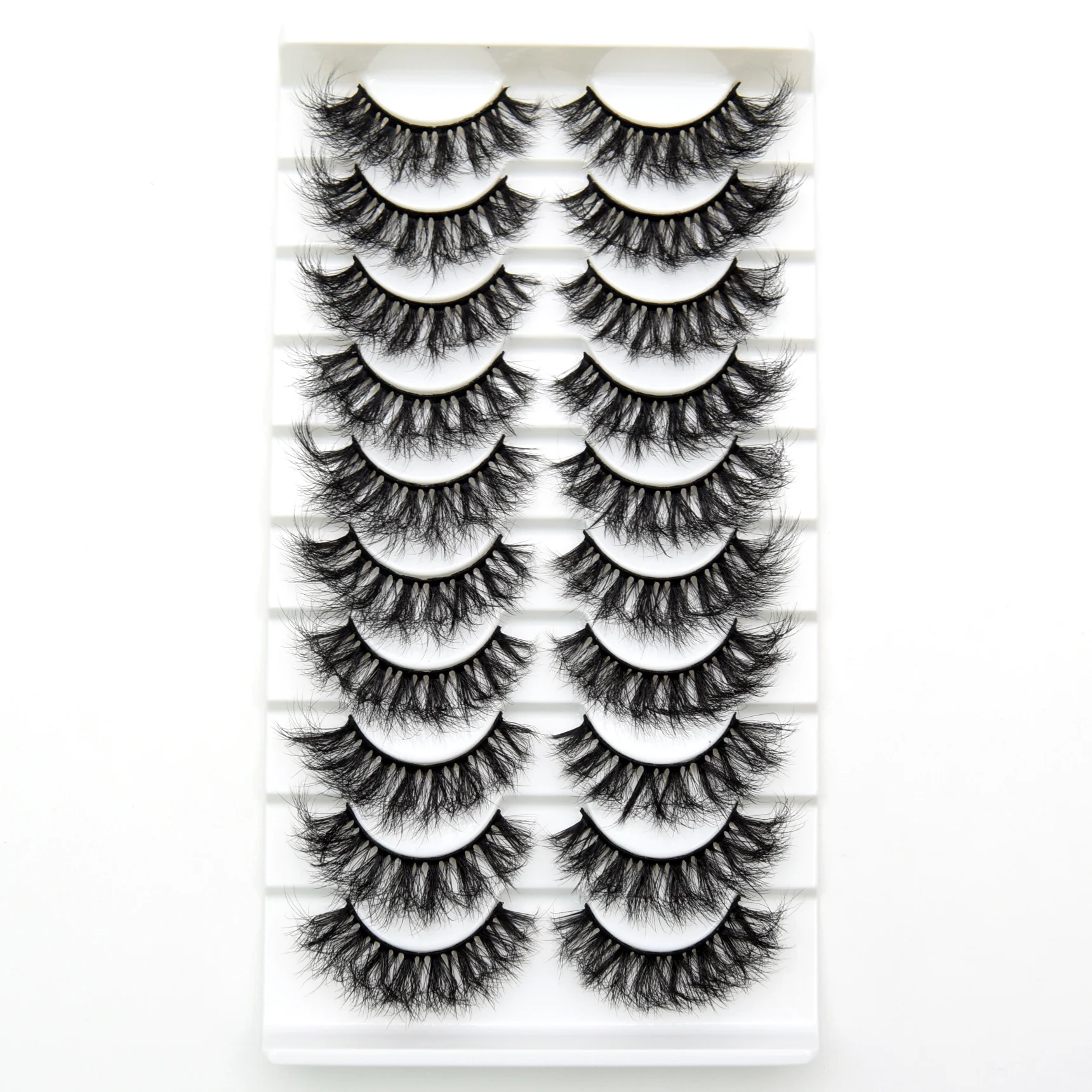 10 Pairs Eyelashes Natural Long 3D Mink Lashes Fluffy Volume Mink False Eyelashes Cruelty Free Wispy Lashes Makeup Cilios Q01