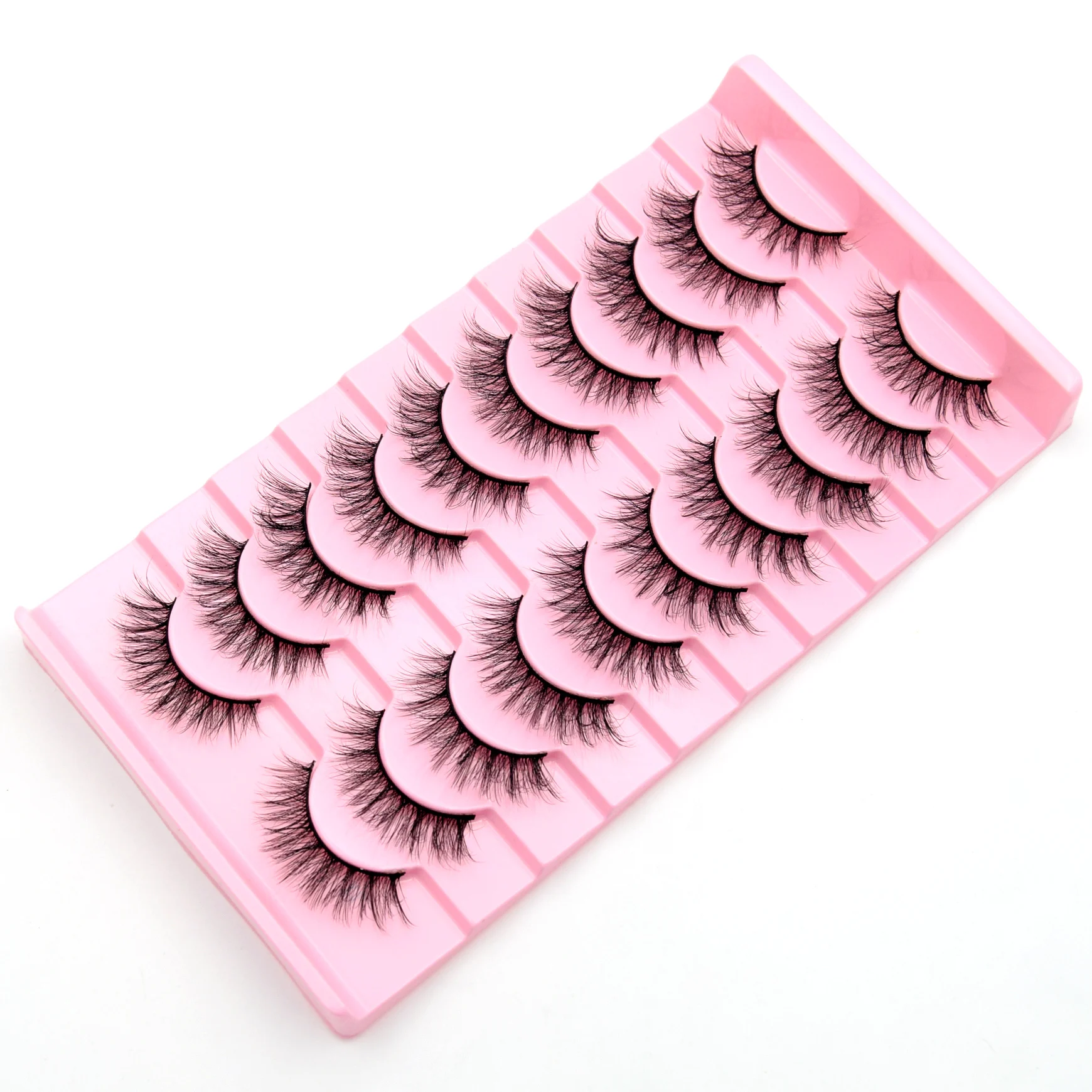 10 Pairs Eyelashes Natural Long 3D Mink Lashes Fluffy Volume Mink False Eyelashes Cruelty Free Wispy Lashes Makeup Cilios Q01