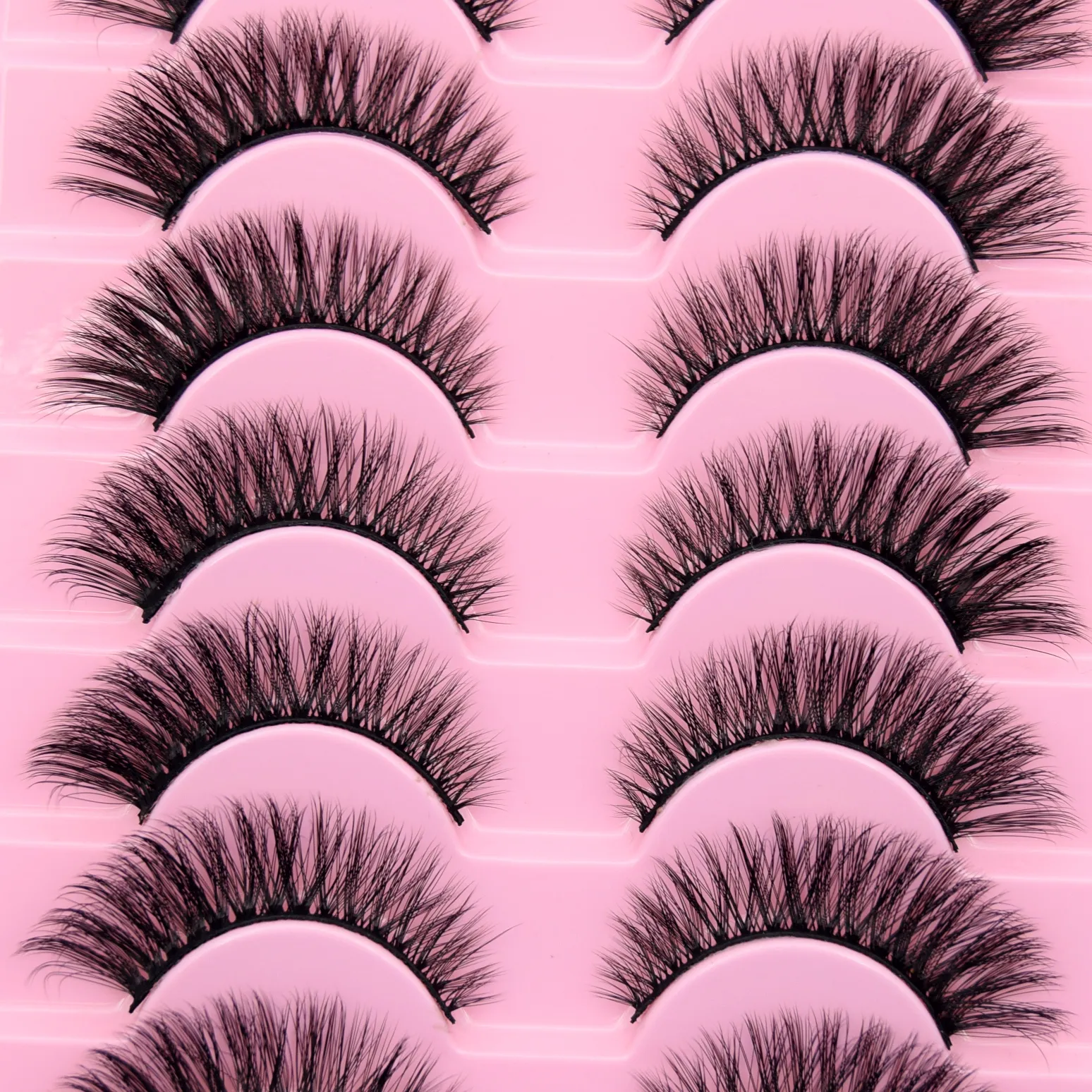 10 Pairs Eyelashes Natural Long 3D Mink Lashes Fluffy Volume Mink False Eyelashes Cruelty Free Wispy Lashes Makeup Cilios Q01