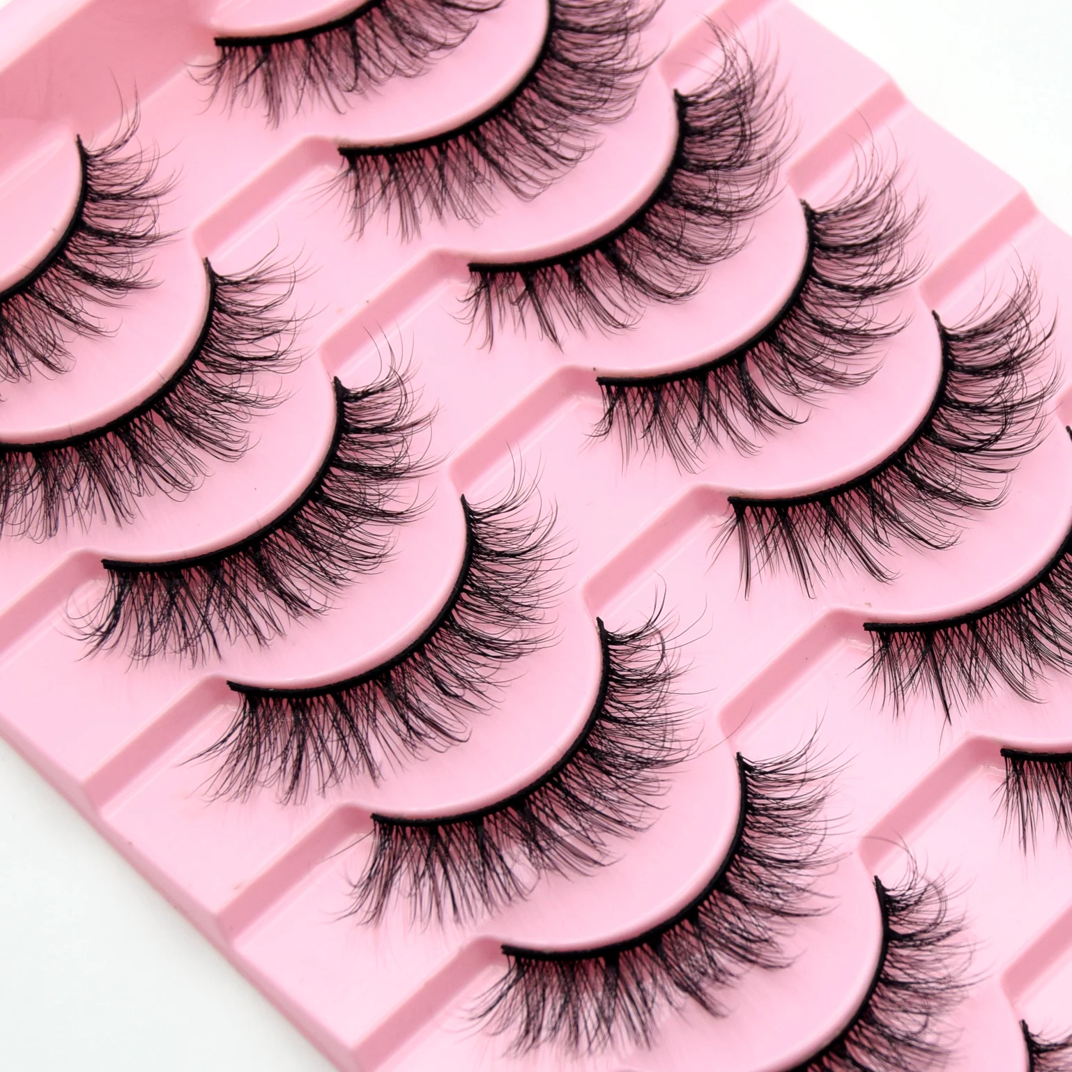 10 Pairs Eyelashes Natural Long 3D Mink Lashes Fluffy Volume Mink False Eyelashes Cruelty Free Wispy Lashes Makeup Cilios Q01