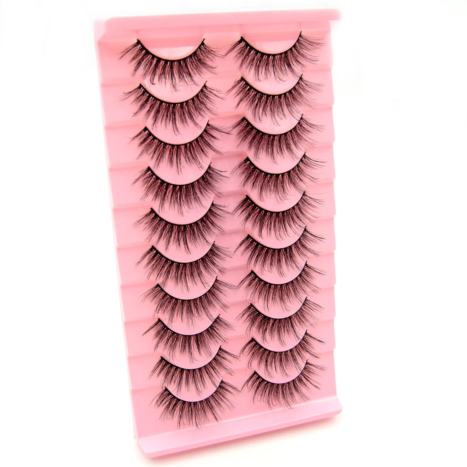 10 Pairs Eyelashes Natural Long 3D Mink Lashes Fluffy Volume Mink False Eyelashes Cruelty Free Wispy Lashes Makeup Cilios Q01