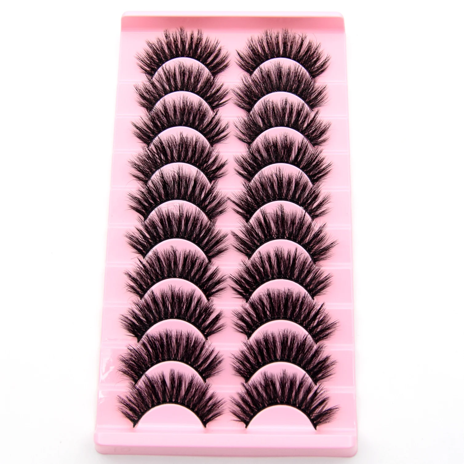 10 Pairs Eyelashes Natural Long 3D Mink Lashes Fluffy Volume Mink False Eyelashes Cruelty Free Wispy Lashes Makeup Cilios Q01