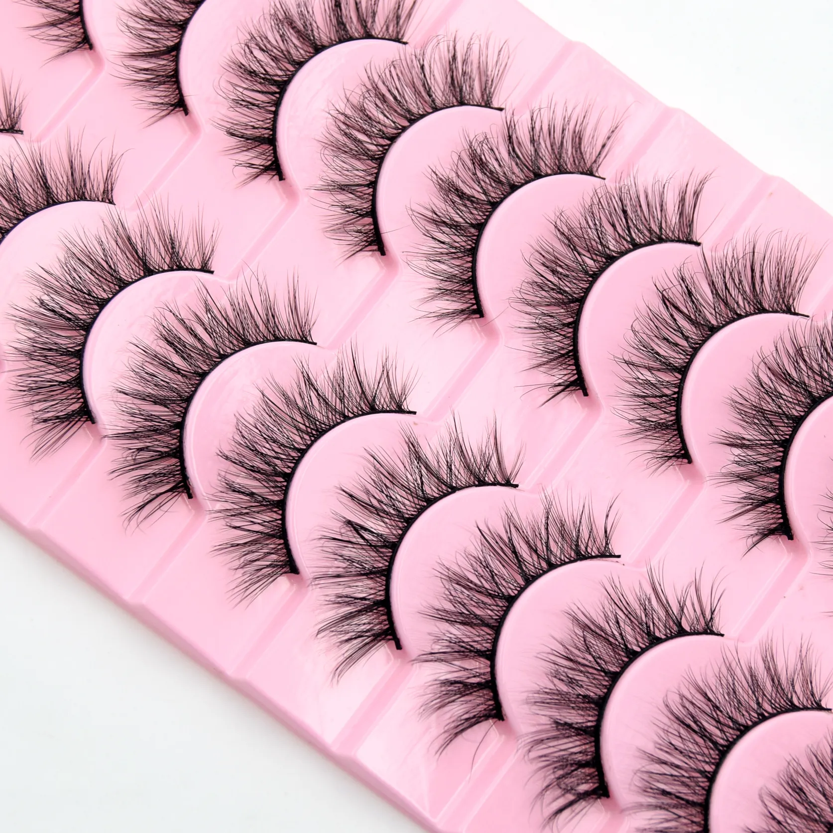 10 Pairs Eyelashes Natural Long 3D Mink Lashes Fluffy Volume Mink False Eyelashes Cruelty Free Wispy Lashes Makeup Cilios Q01