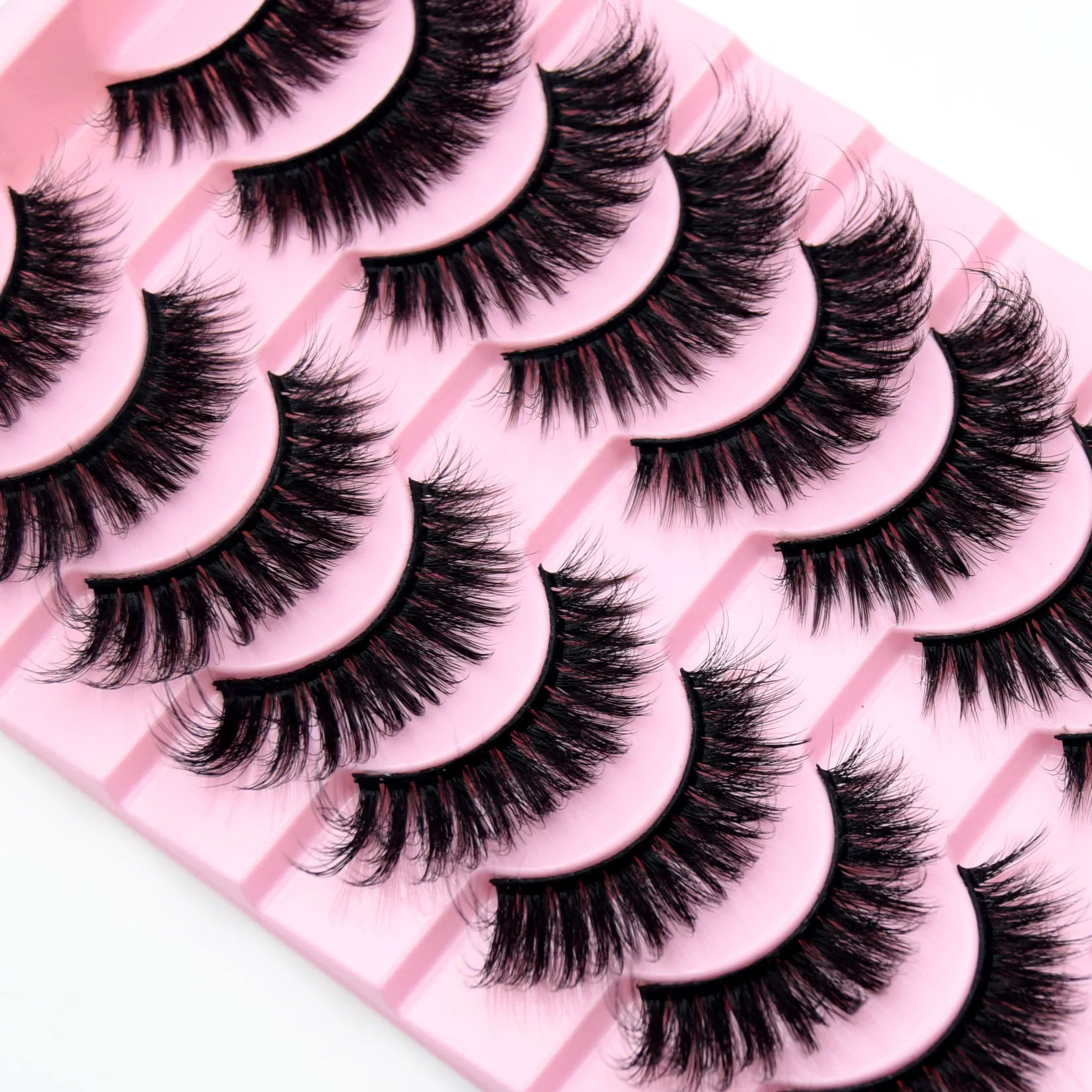 10 Pairs Eyelashes Natural Long 3D Mink Lashes Fluffy Volume Mink False Eyelashes Cruelty Free Wispy Lashes Makeup Cilios Q01