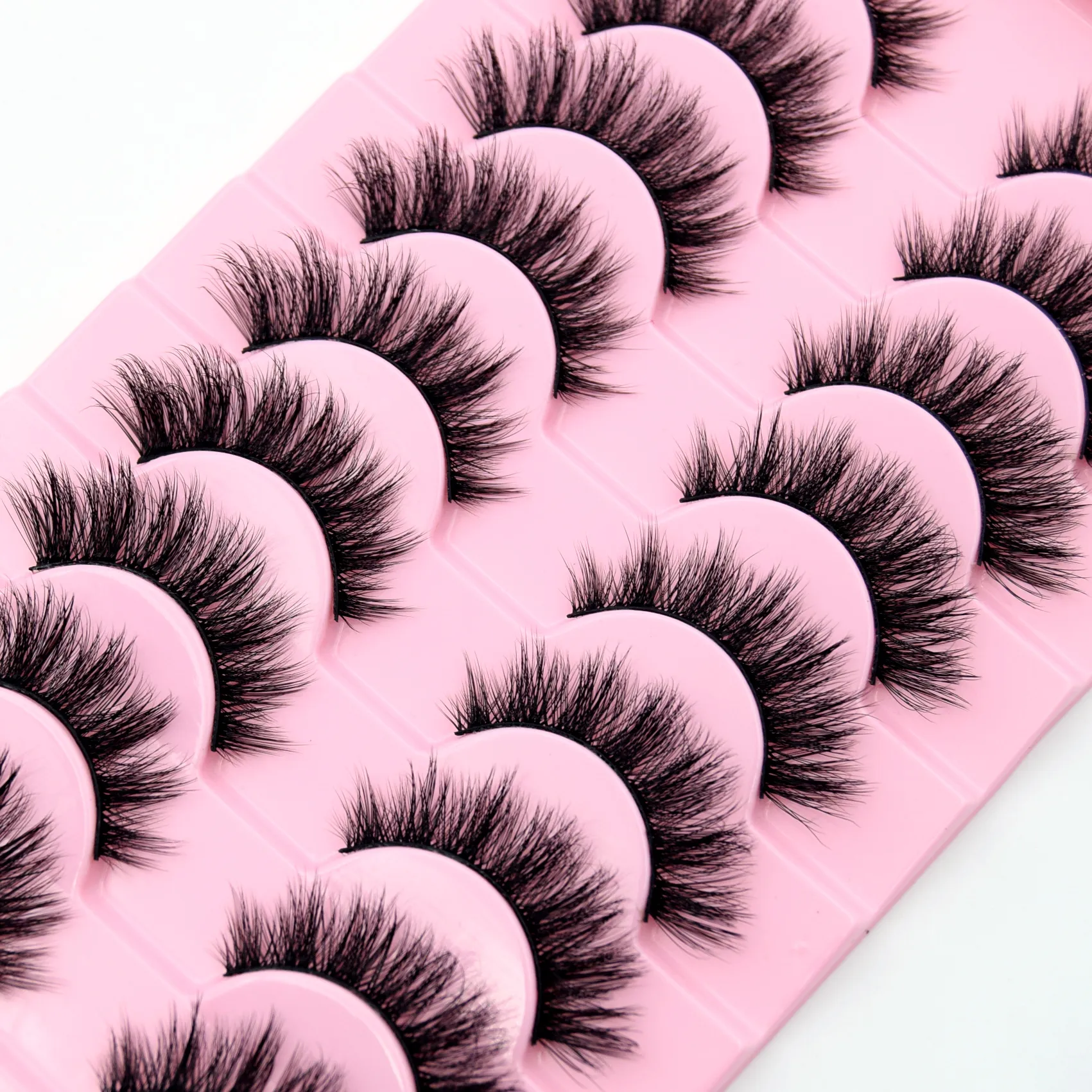 10 Pairs Eyelashes Natural Long 3D Mink Lashes Fluffy Volume Mink False Eyelashes Cruelty Free Wispy Lashes Makeup Cilios Q01