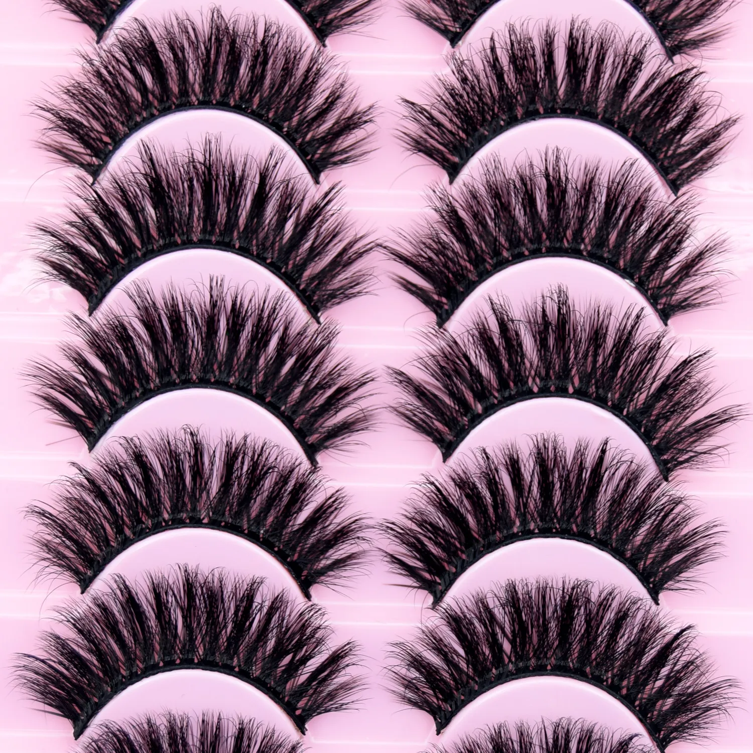 10 Pairs Eyelashes Natural Long 3D Mink Lashes Fluffy Volume Mink False Eyelashes Cruelty Free Wispy Lashes Makeup Cilios Q01
