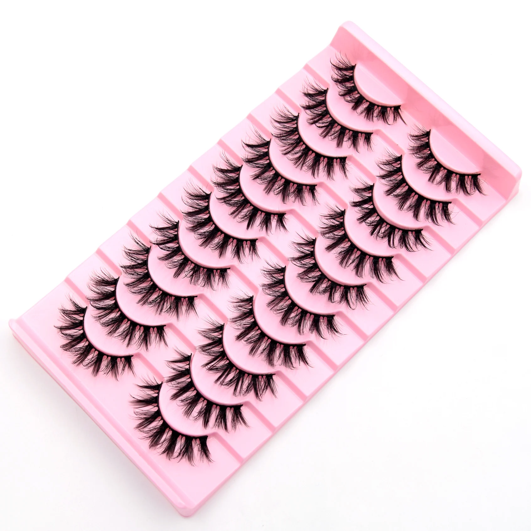 10 Pairs Eyelashes Natural Long 3D Mink Lashes Fluffy Volume Mink False Eyelashes Cruelty Free Wispy Lashes Makeup Cilios Q01