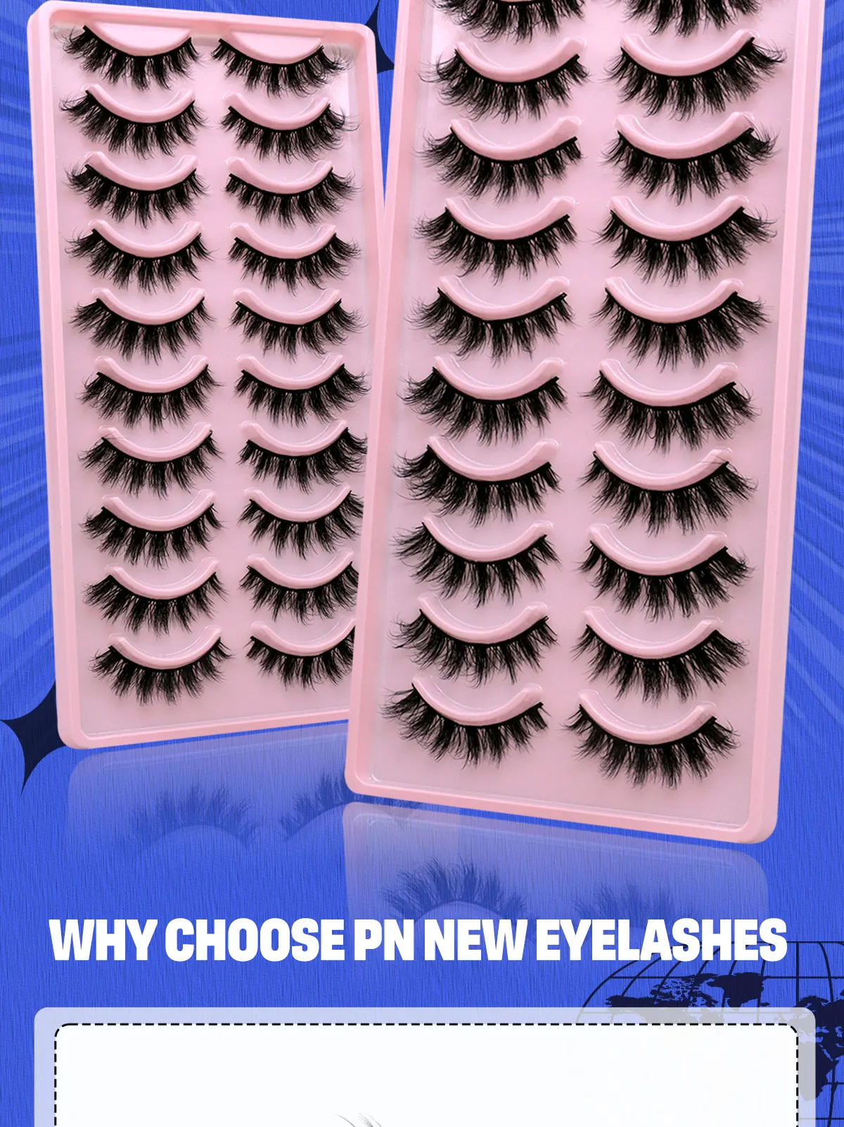 GROINNEYA 5/10 Pairs 3D Faux Mink Lashes Fluffy Soft Full Thick Wispy Natural long False Eyelashes Curly lashes wholesale lashes